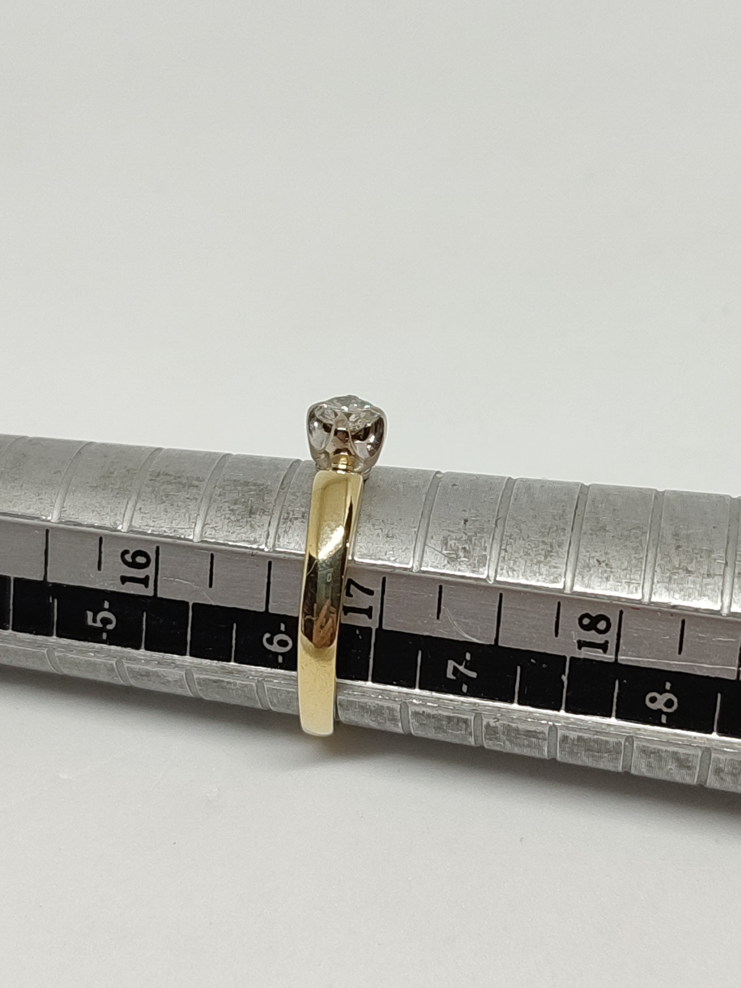 Кольцо из желтого золота с бриллиантом (-ми) (29908584) 3