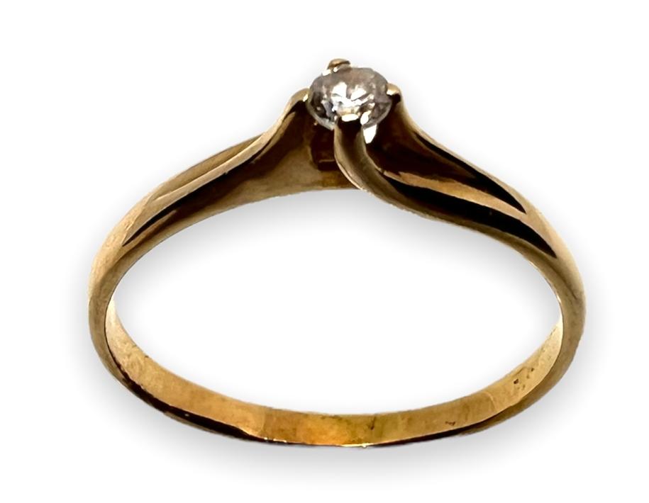 Кольцо из красного золота с цирконием (28938299) 1