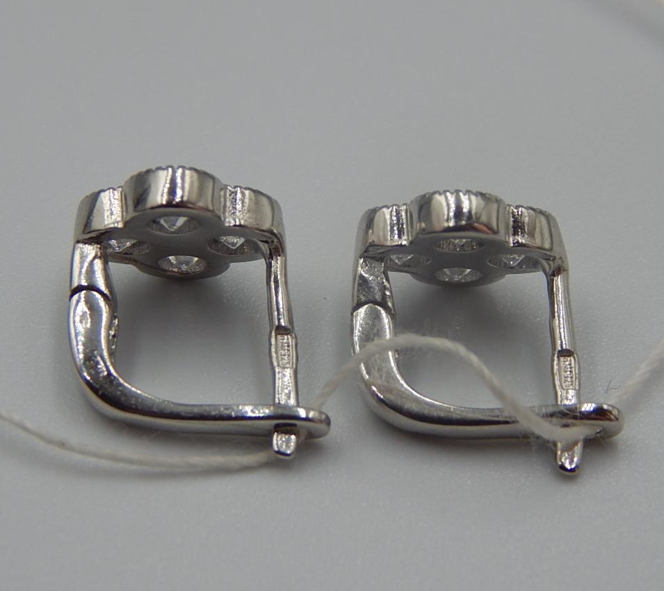Серебряные серьги с цирконием (33062819) 4