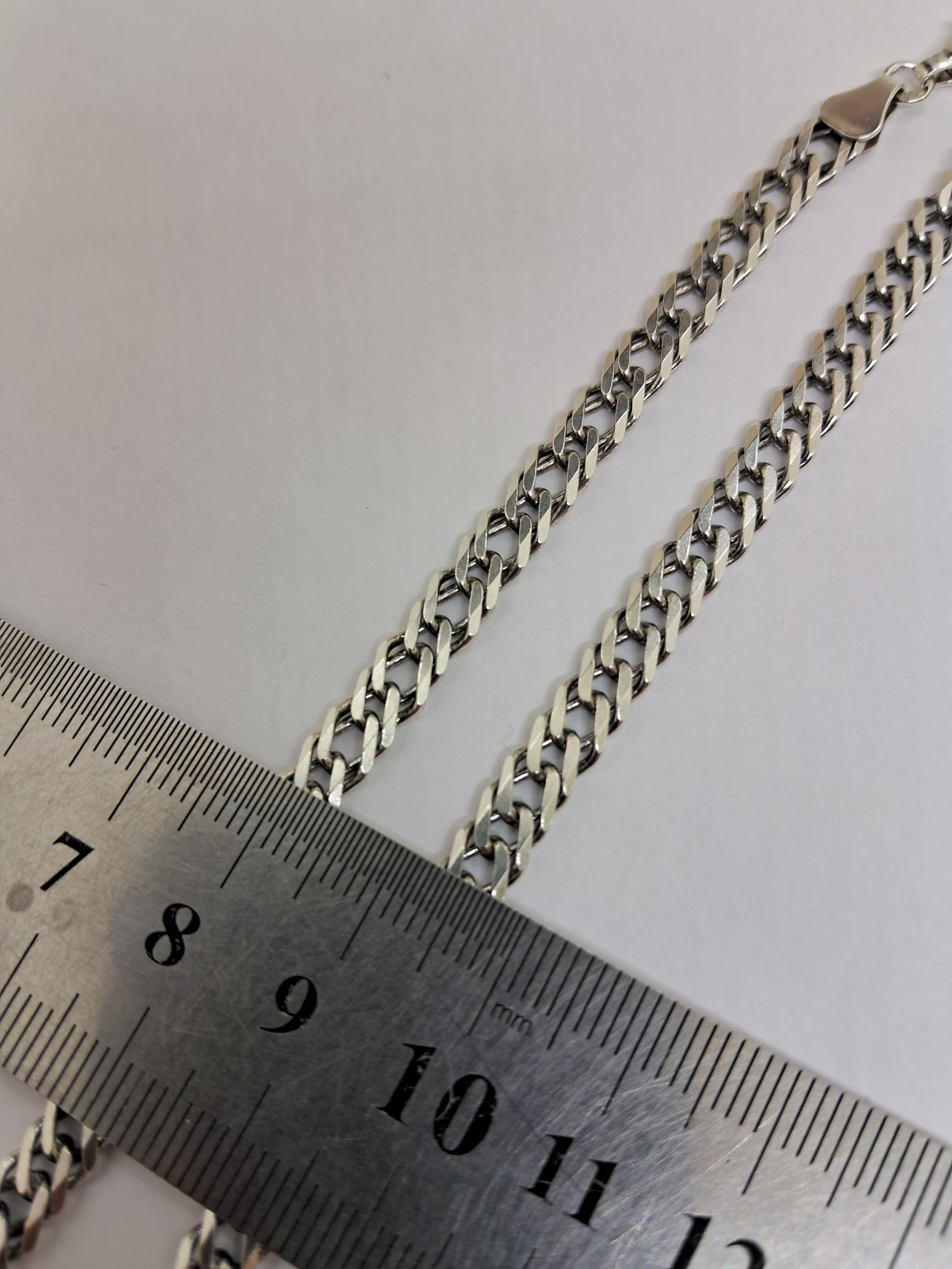 Серебряная цепь с плетением Двойной ромб (32721642) 3