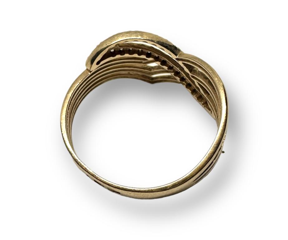 Кольцо из красного золота с цирконием (30015174)  1