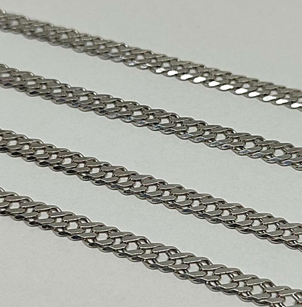 Серебряная цепь с плетением Двойной ромб (32668841) 1