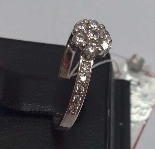 Серебряное кольцо с цирконием (30271221) 1