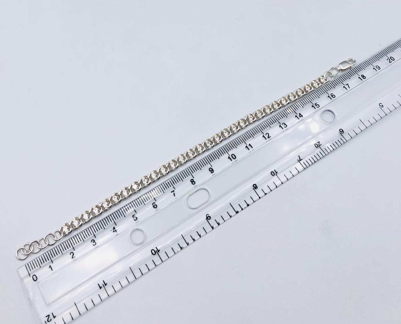 Срібний браслет із цирконієм (33720368) 2