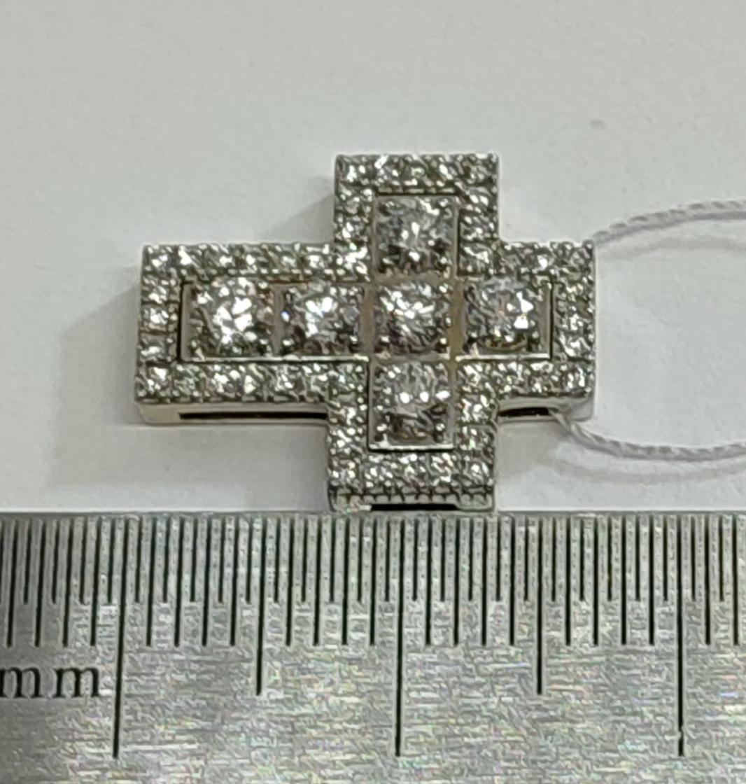 Підвіс-хрест із білого золота з діамантом (-ми) (27416584)  3
