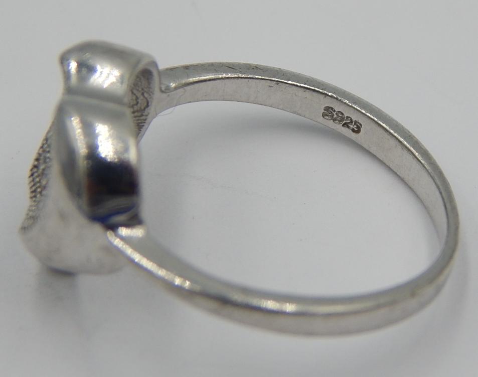 Серебряное кольцо с цирконием (24676150) 5