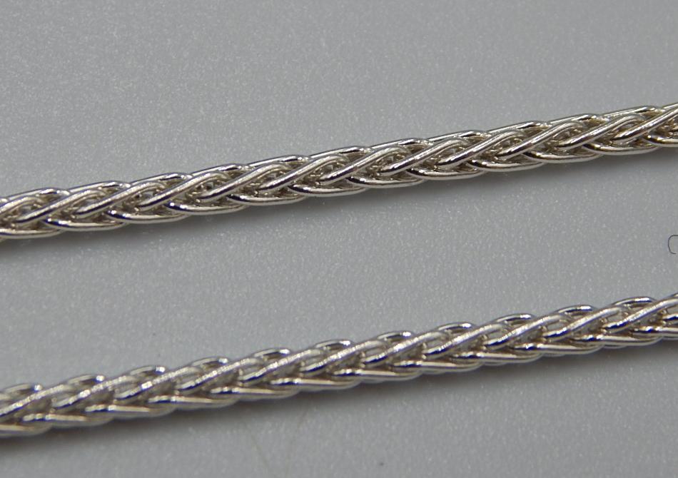 Серебряная цепь с плетением Колосок (30527026) 0