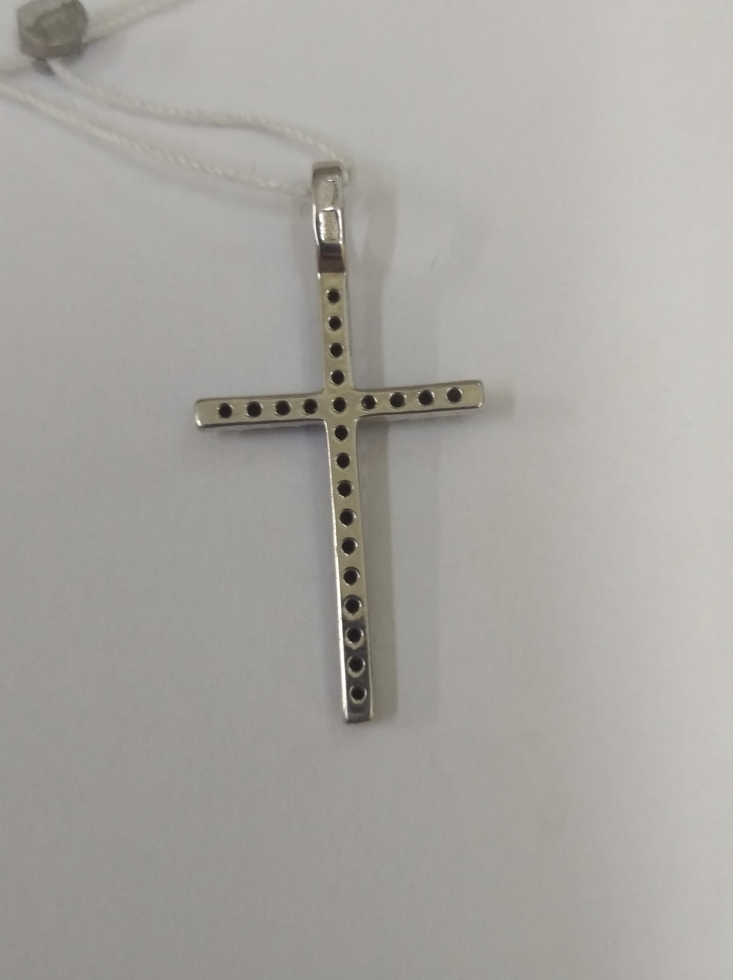 Серебряный подвес-крест с цирконием (31426575) 1