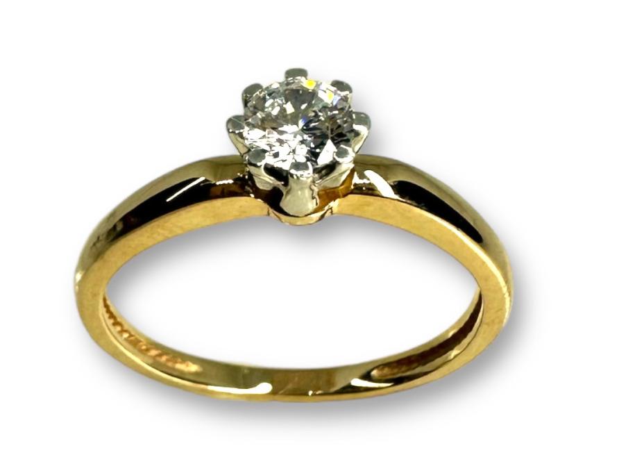 Кольцо из красного и белого золота с цирконием (31974730) 2