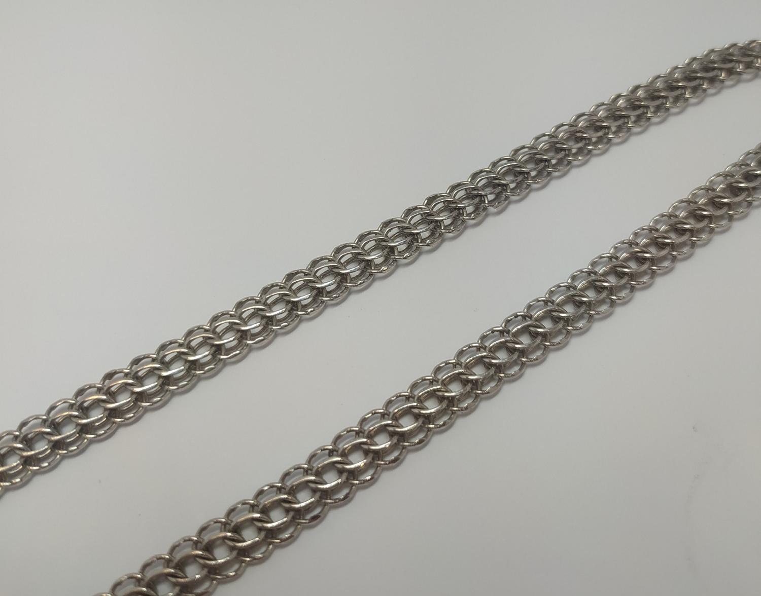 Серебряная цепь с плетением Фараон (33666955) 2