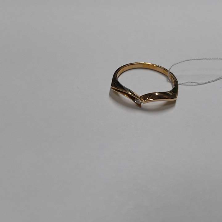 Кольцо из красного золота с бриллиантом (-ми) (27417417) 1