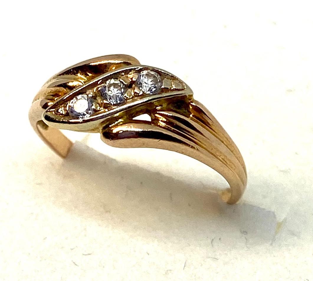 Кольцо из красного и белого золота с цирконием (27138865) 1