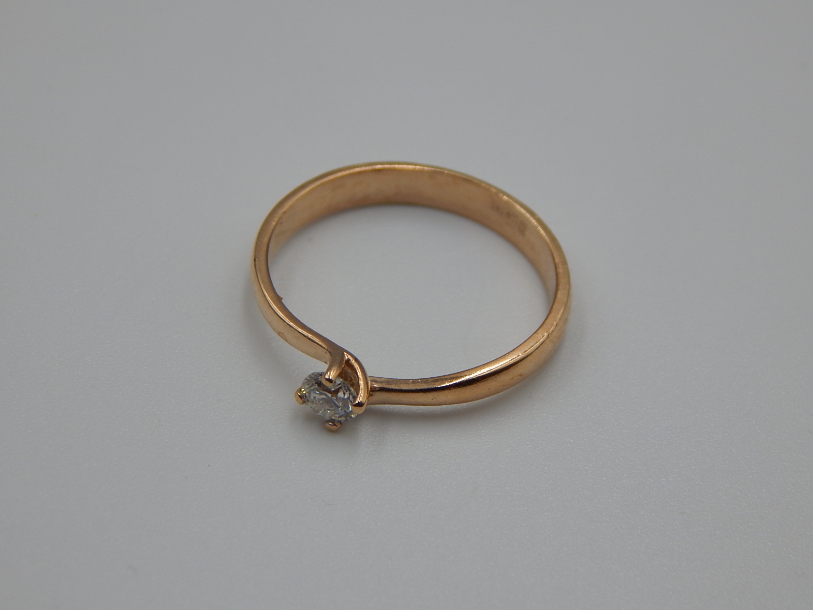 Кольцо из красного золота с бриллиантом (-ми) (31541040) 4