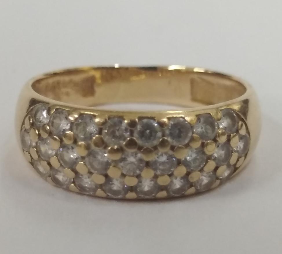 Кольцо из красного золота с цирконием (31803348)  3