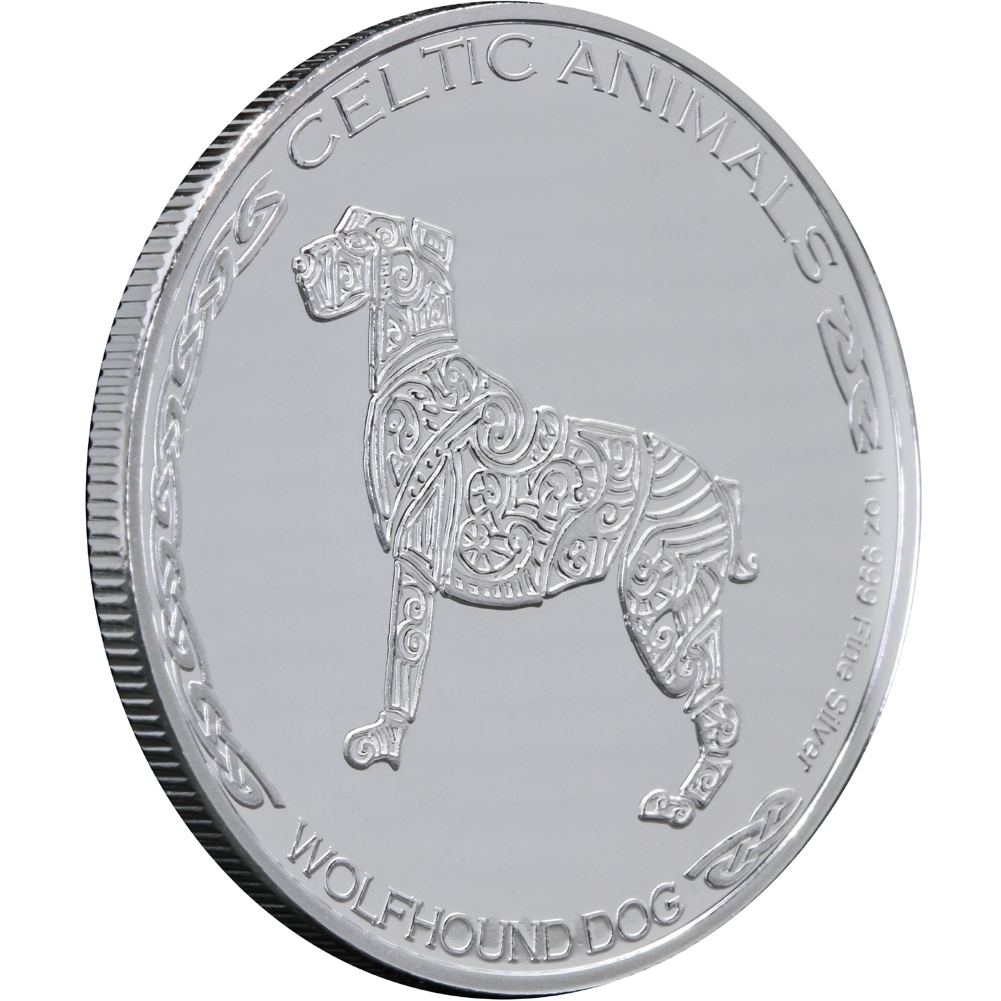 Серебряная монета 1oz Волкодав Кельтские животные 500 франков КФА 2022 Чад (29128364) 5
