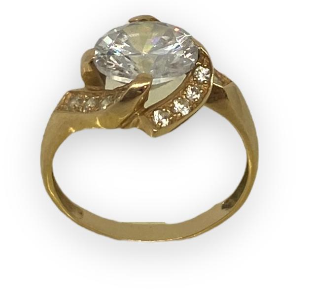 Кольцо из красного золота с цирконием (29312366) 1