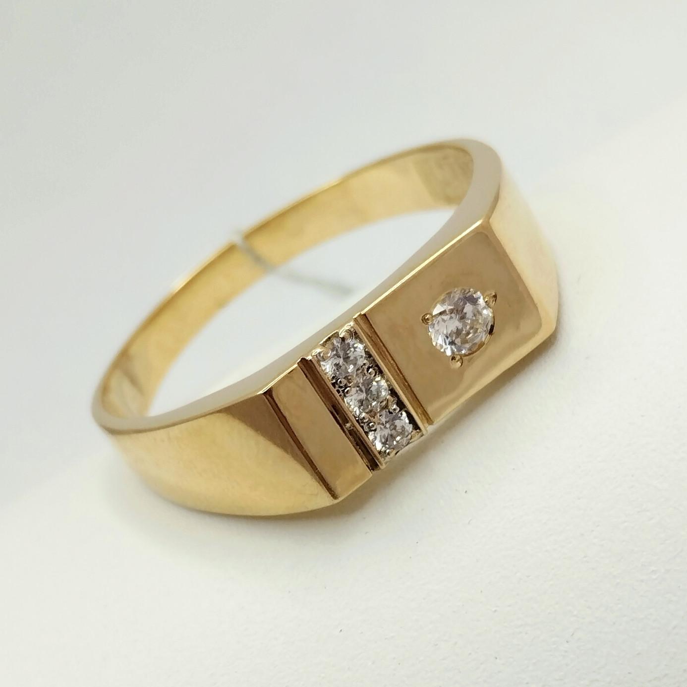 Перстень из красного золота с цирконием (33731865) 0