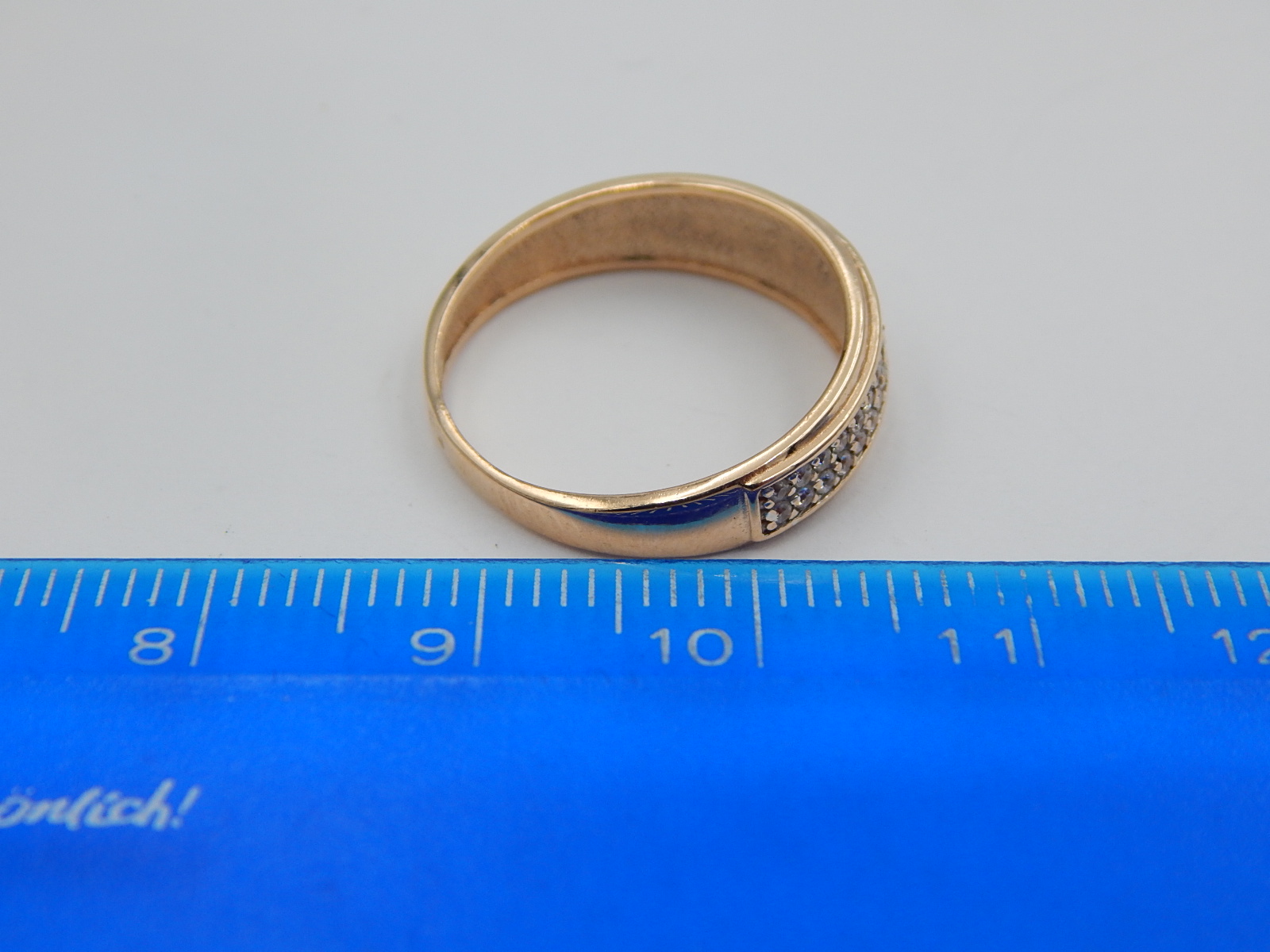 Кольцо из красного золота с цирконием (28647742) 2
