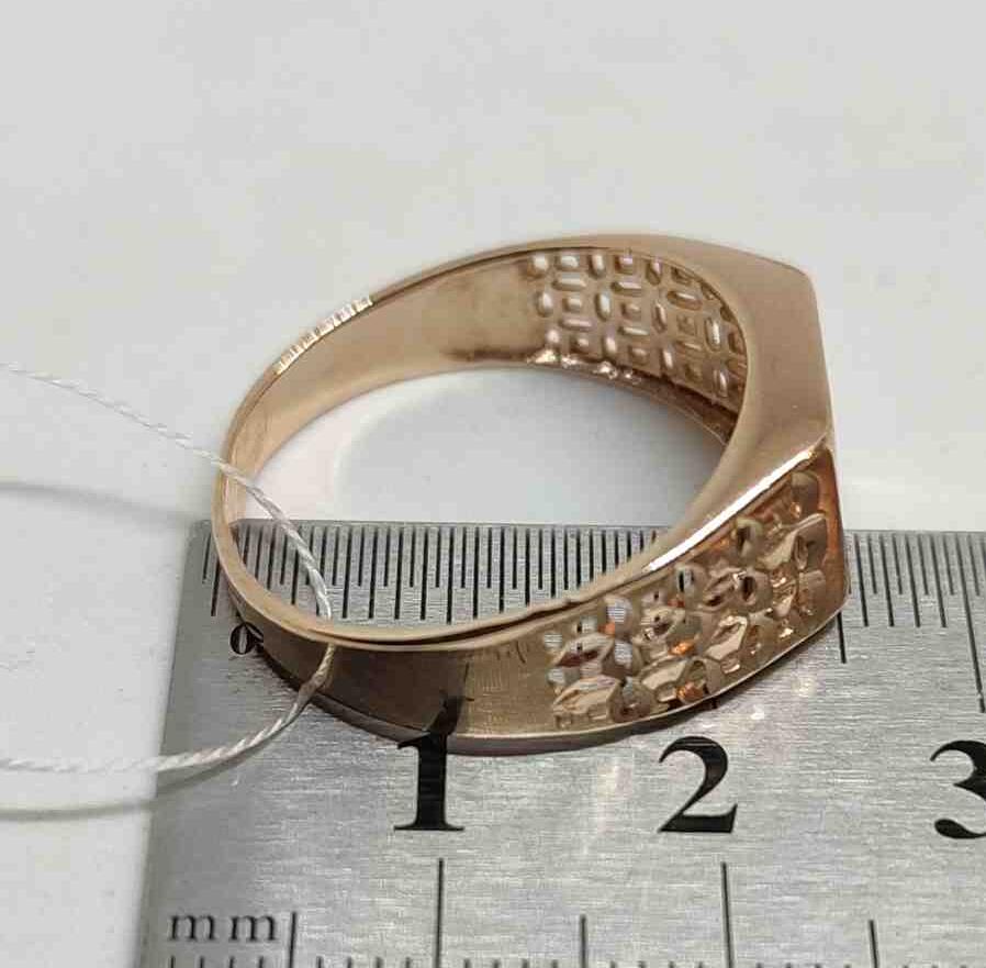 Перстень из красного золота с бриллиантом (-ми) (29990802) 3