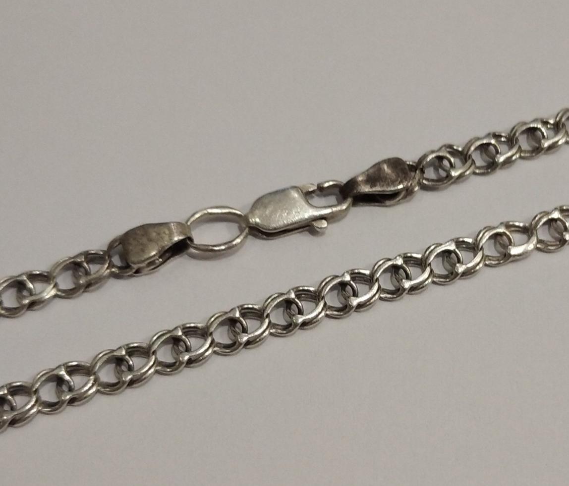 Серебряная цепь с плетением Бисмарк (32729962) 0