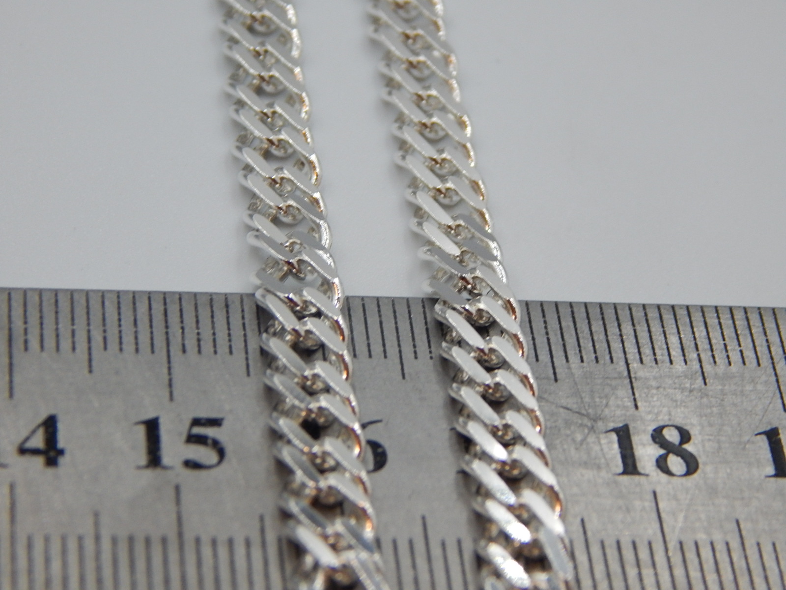 Серебряная цепь с плетением Двойной ромб (33424104) 2