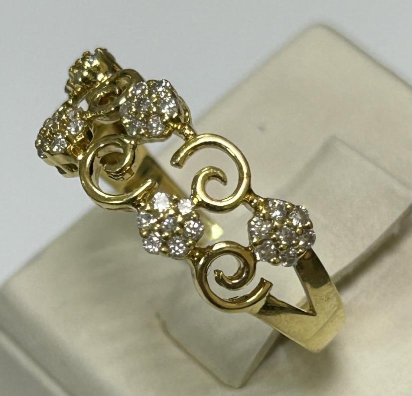 Кольцо из желтого золота с бриллиантом (-ми) (33609529) 2