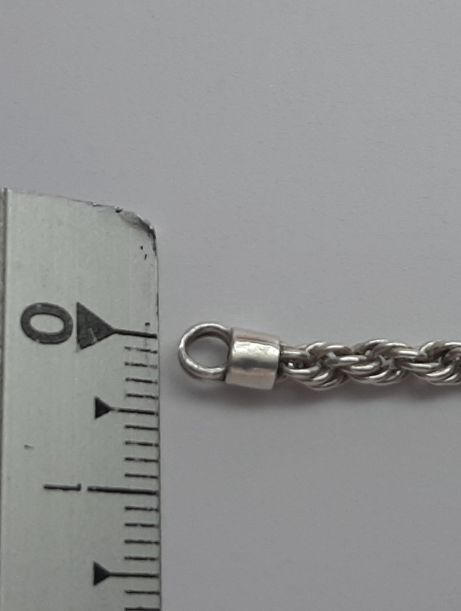 Серебряная цепь с плетением Веревочка (28421941) 2