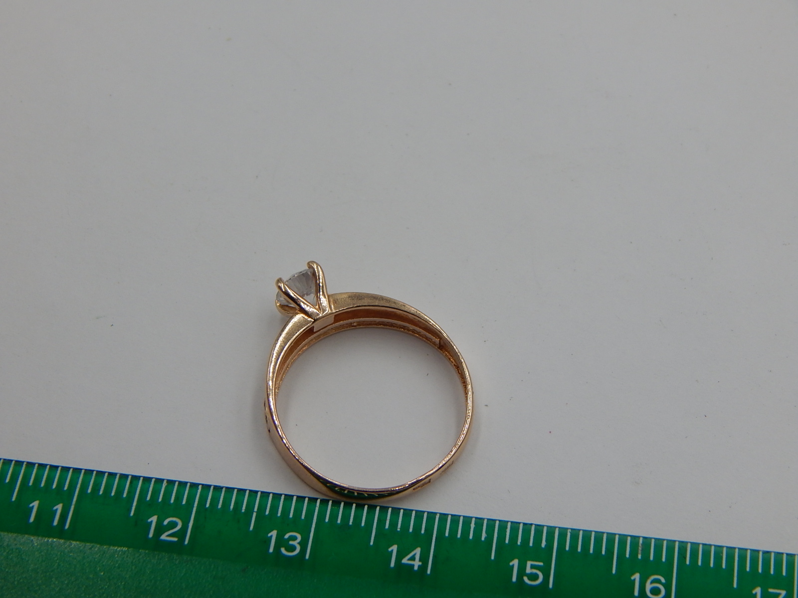 Кольцо из красного золота с цирконием (30506502) 1