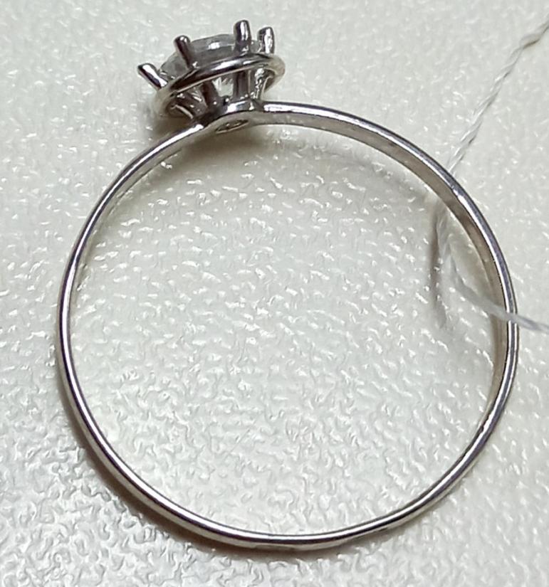 Серебряное кольцо с цирконием (28600412) 3