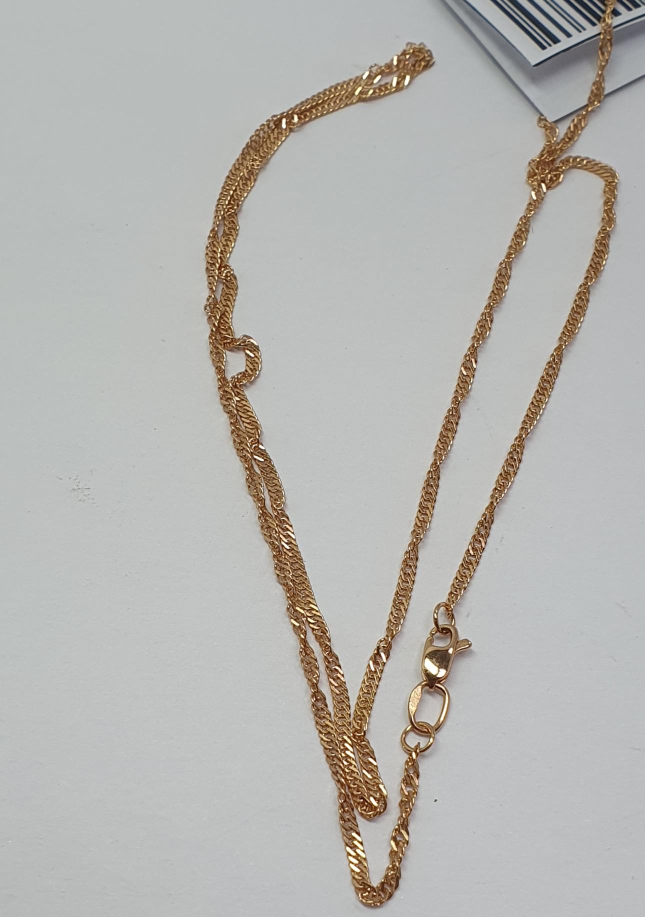 Цепь из красного золота с плетением Сингапур (32323921) 2