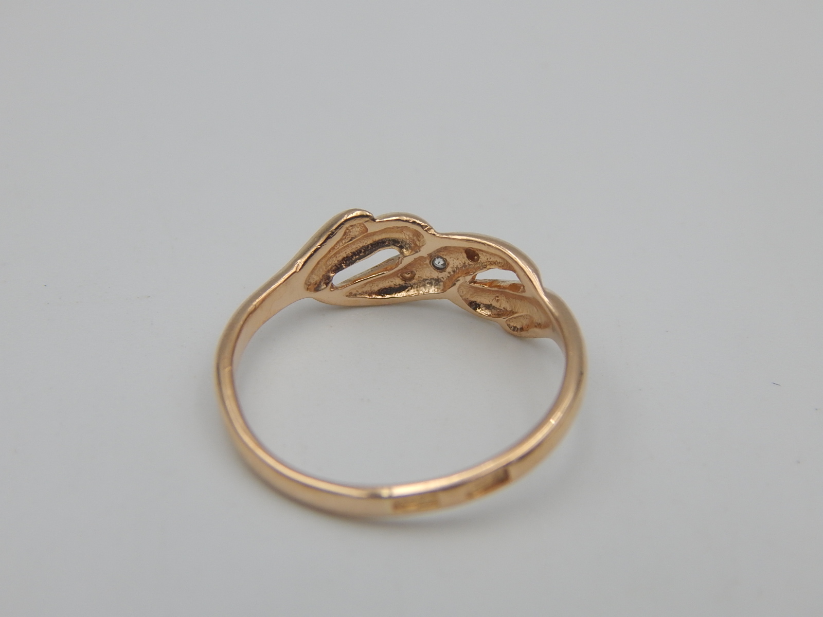Кольцо из красного и белого золота с бриллиантом (-ми) (30718129) 3