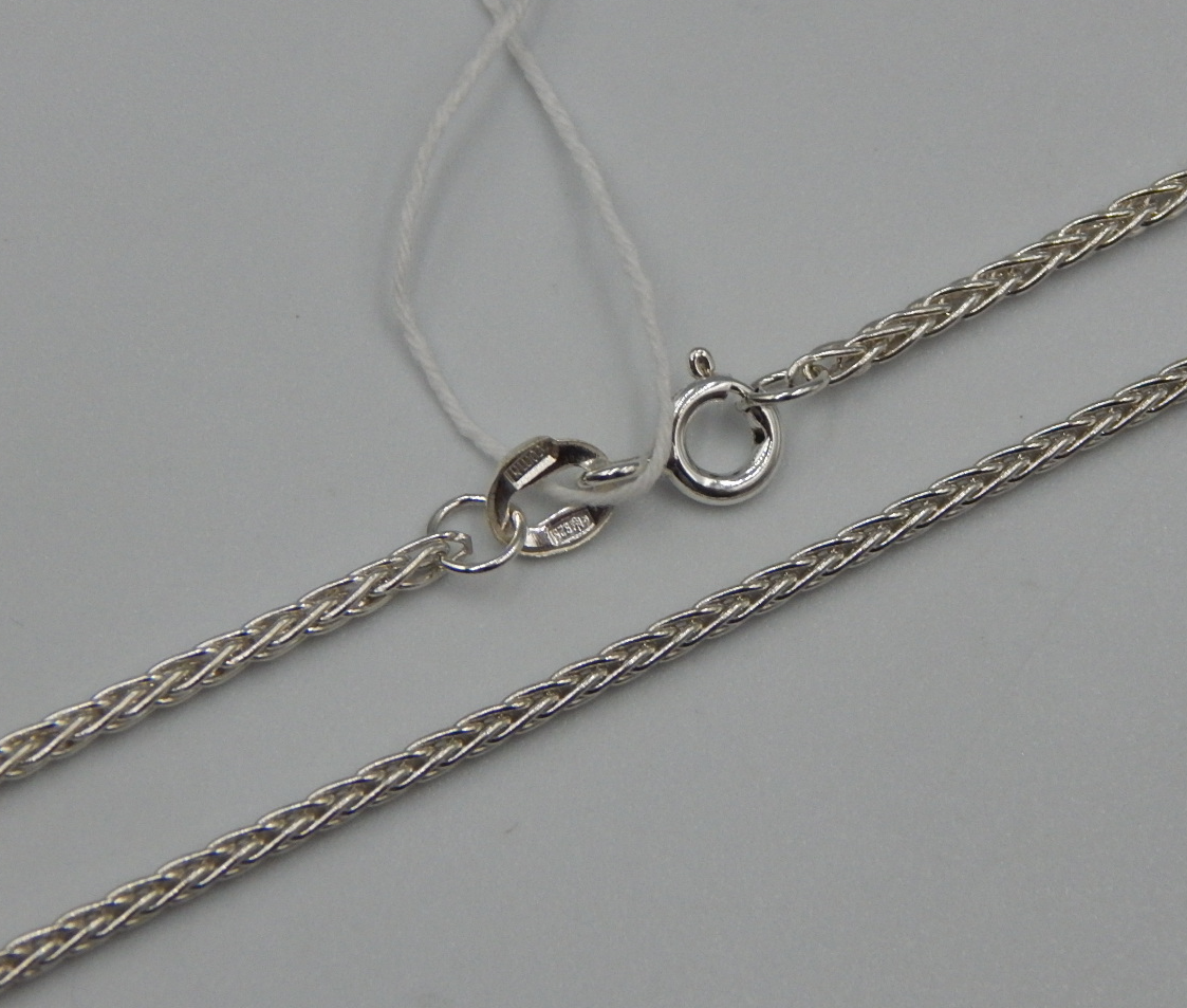 Серебряная цепь с плетением Колосок (32351507) 0