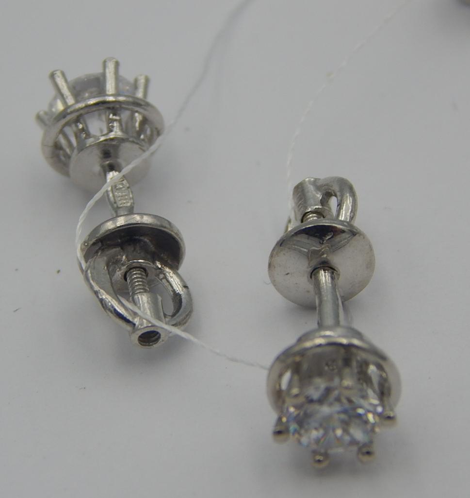 Срібні сережки з цирконієм (28353342) 1