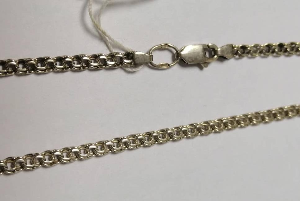 Серебряная цепь с плетением Бисмарк (28938358) 1