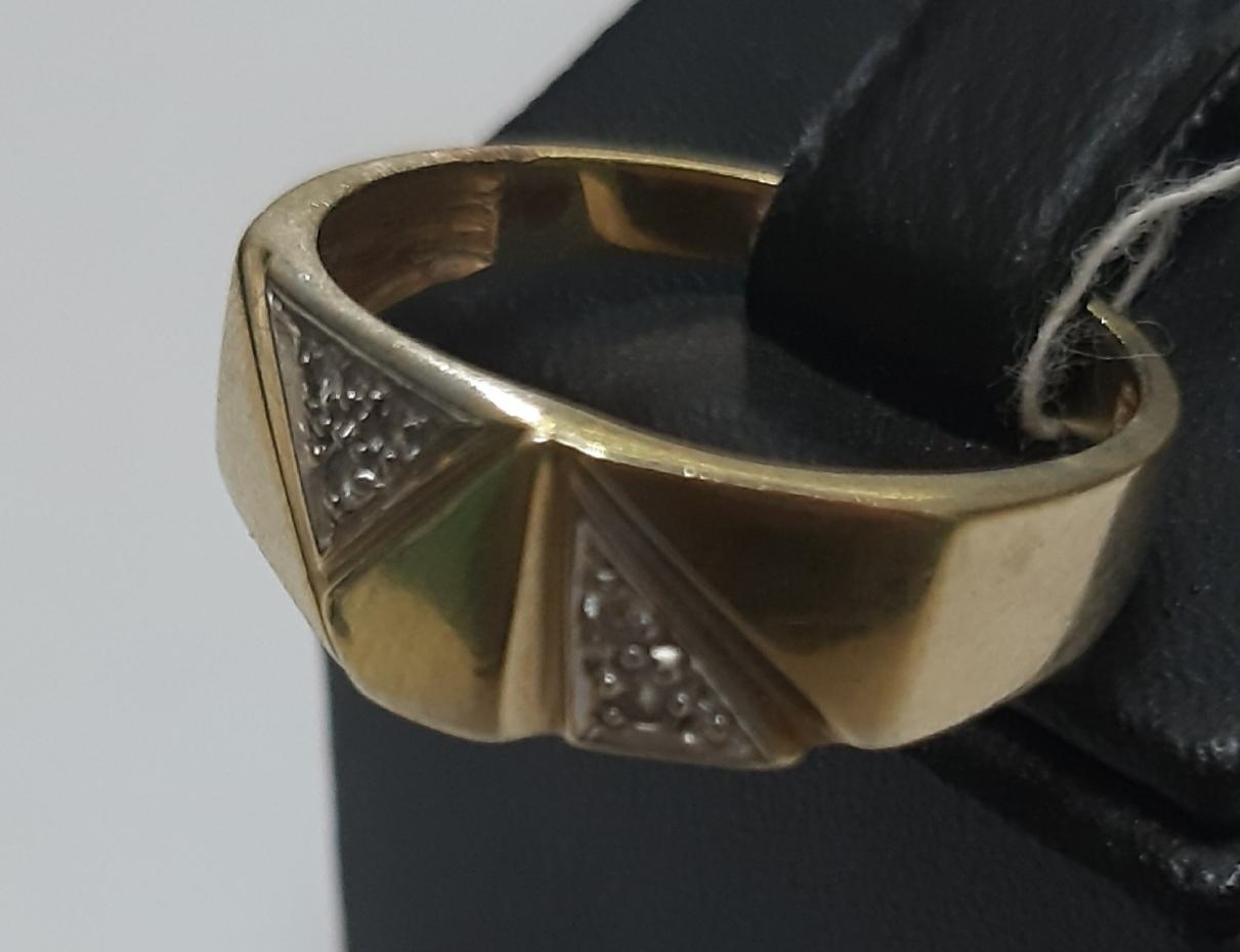 Перстень з жовтого та білого золота з цирконієм (31491105) 3