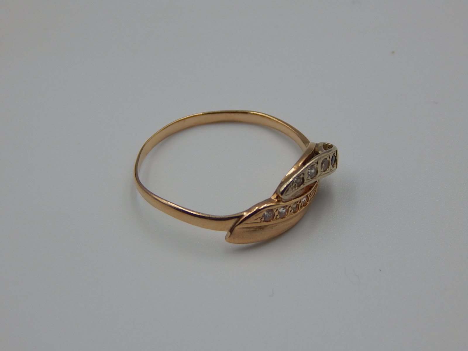 Кольцо из красного золота с цирконием (31559280) 5