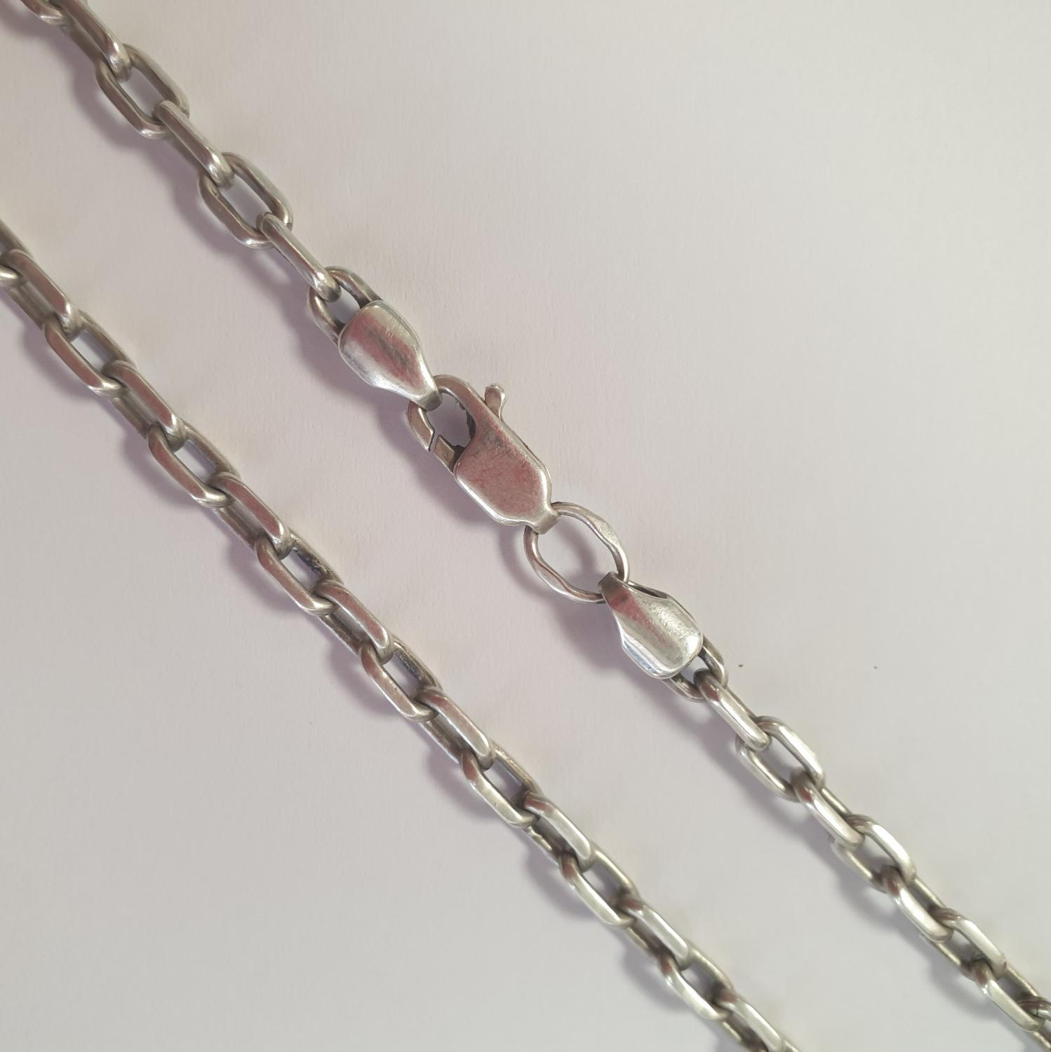 Серебряная цепь с плетением Якорное (33622671) 0