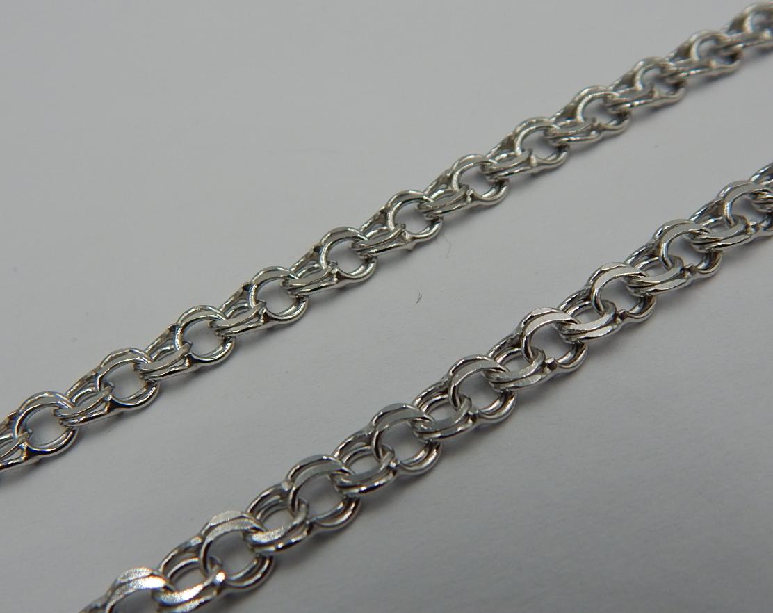 Серебряная цепь с плетением Бисмарк (30560562) 0
