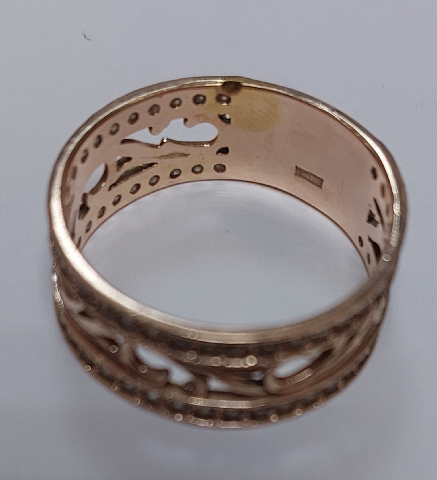 Кольцо из красного золота с цирконием (32956493) 3