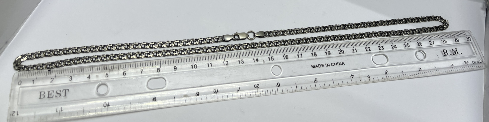 Срібний ланцюг із плетінням Бісмарк (33539415) 2