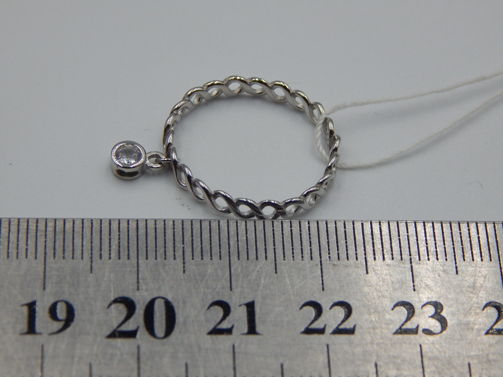 Серебряное кольцо с цирконием (31409604) 2