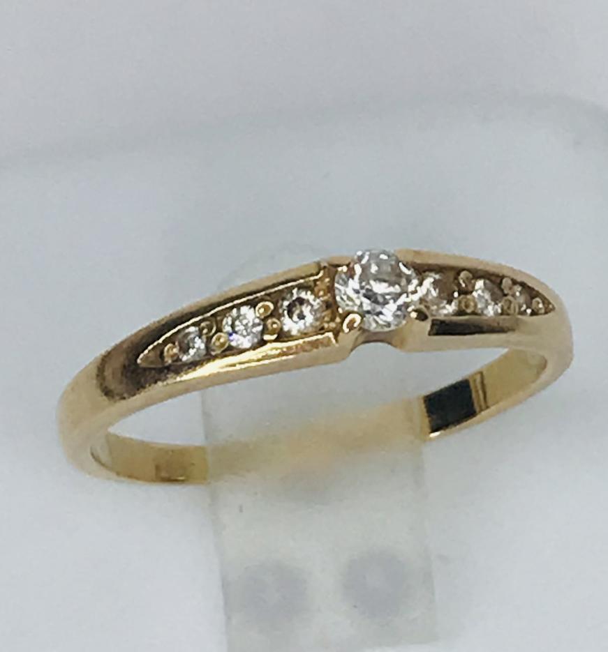 Кольцо из красного золота с цирконием (33753150) 0
