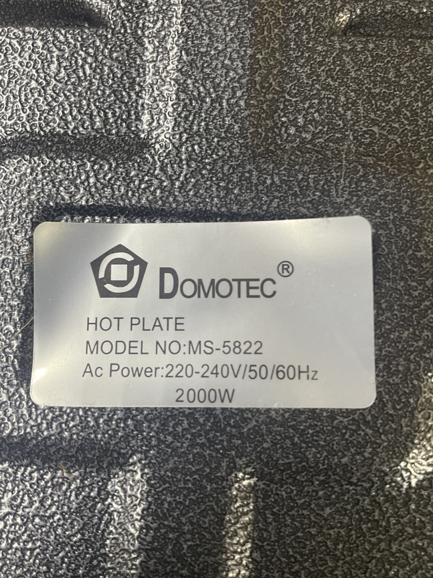 Настольная плита Domotec MS-5822 3