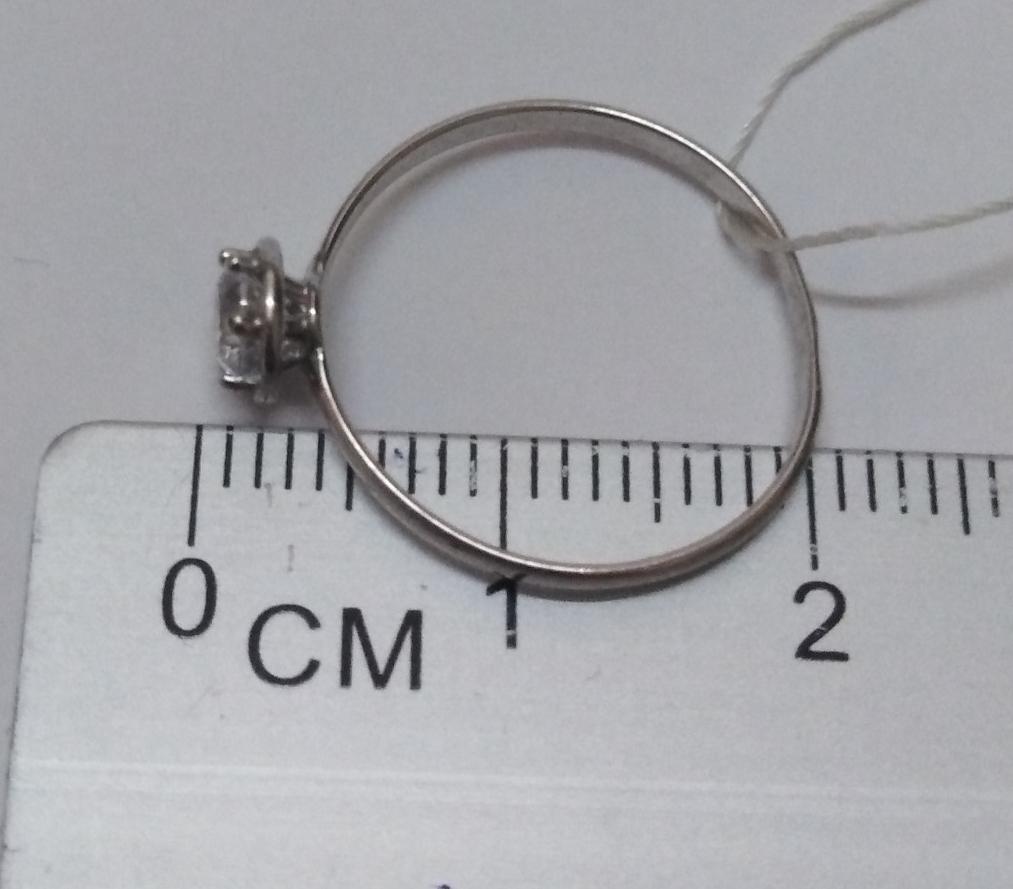 Серебряное кольцо с цирконием (30852984) 3