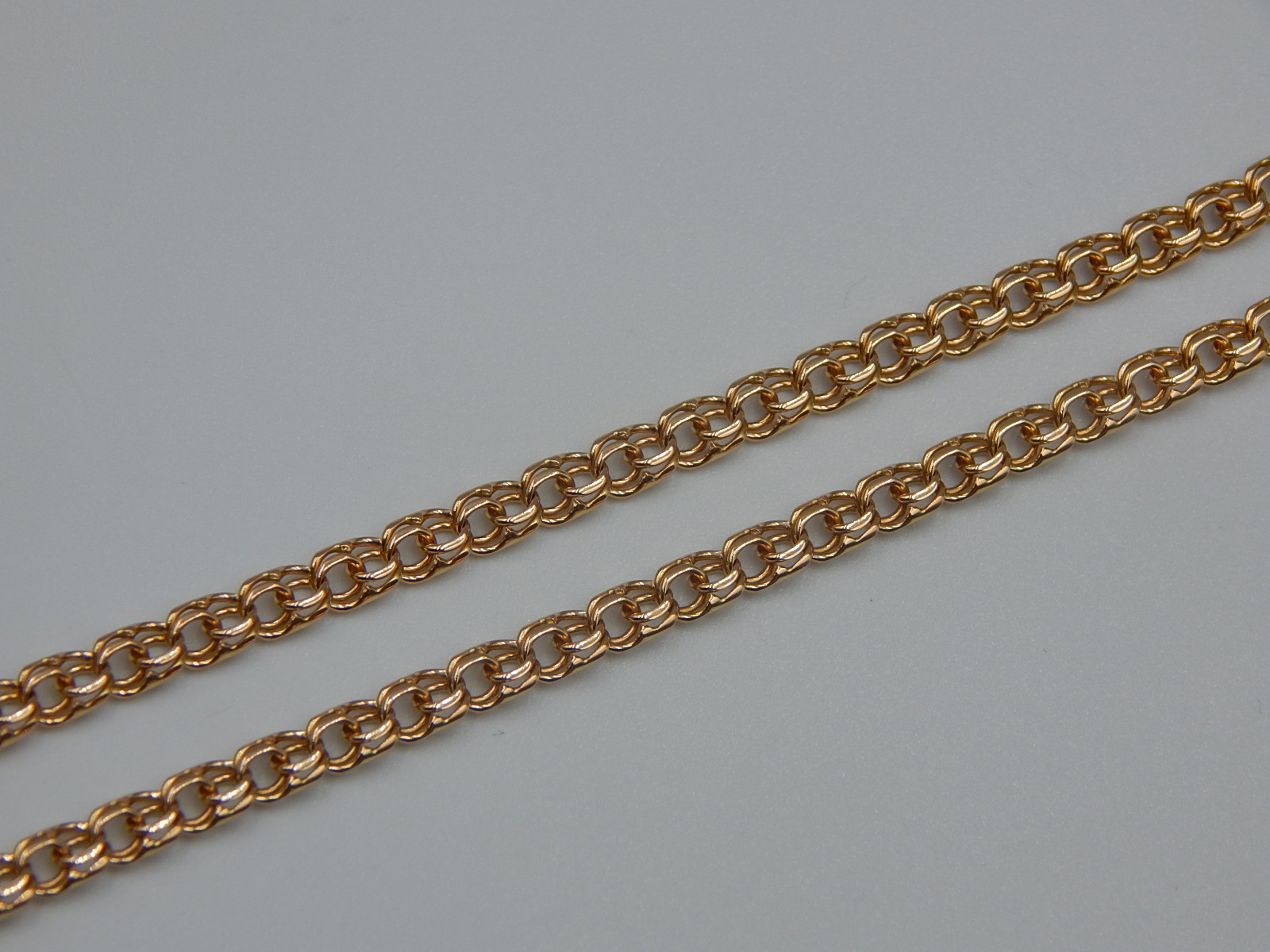 Ланцюжок з червоного золота з плетінням Бісмарк (33386398) 2