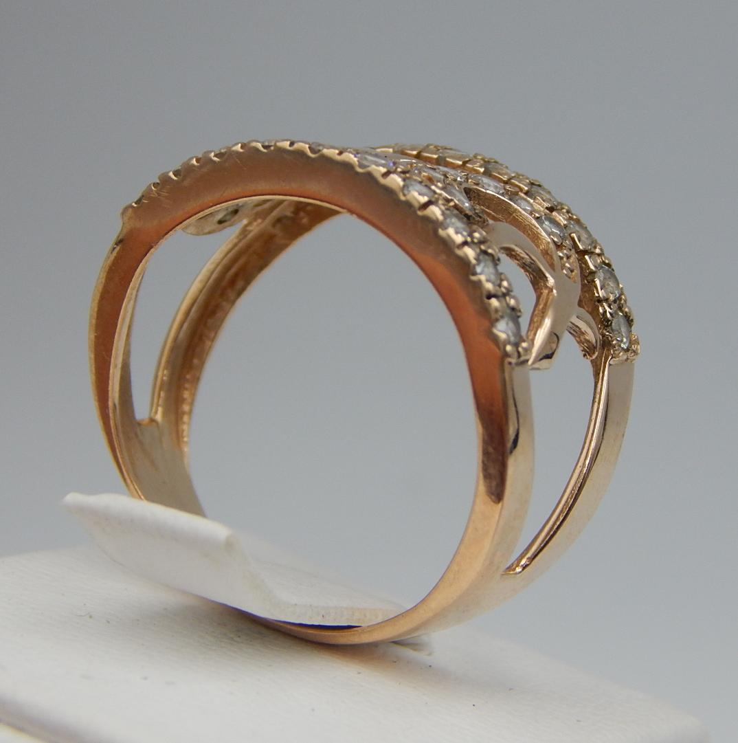 Кольцо из красного золота с цирконием (29417292)  2
