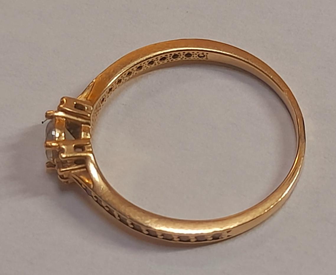 Кольцо из красного золота с цирконием (33725036)  1