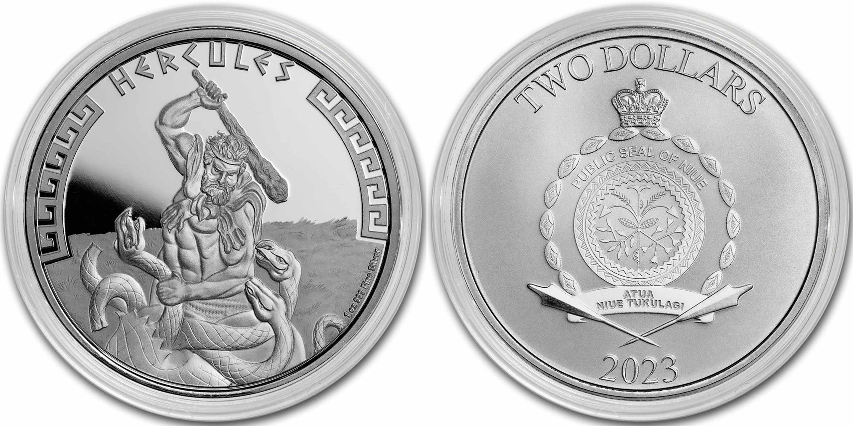 Срібна монета 1oz Герої Грецької Міфології: Геракл 2 долари 2023 Ніуе (31572713) 14