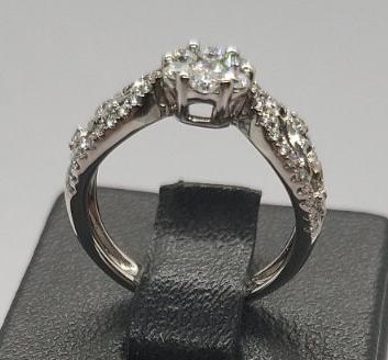 Кольцо из белого золота с бриллиантом (-ми) (31180671) 0
