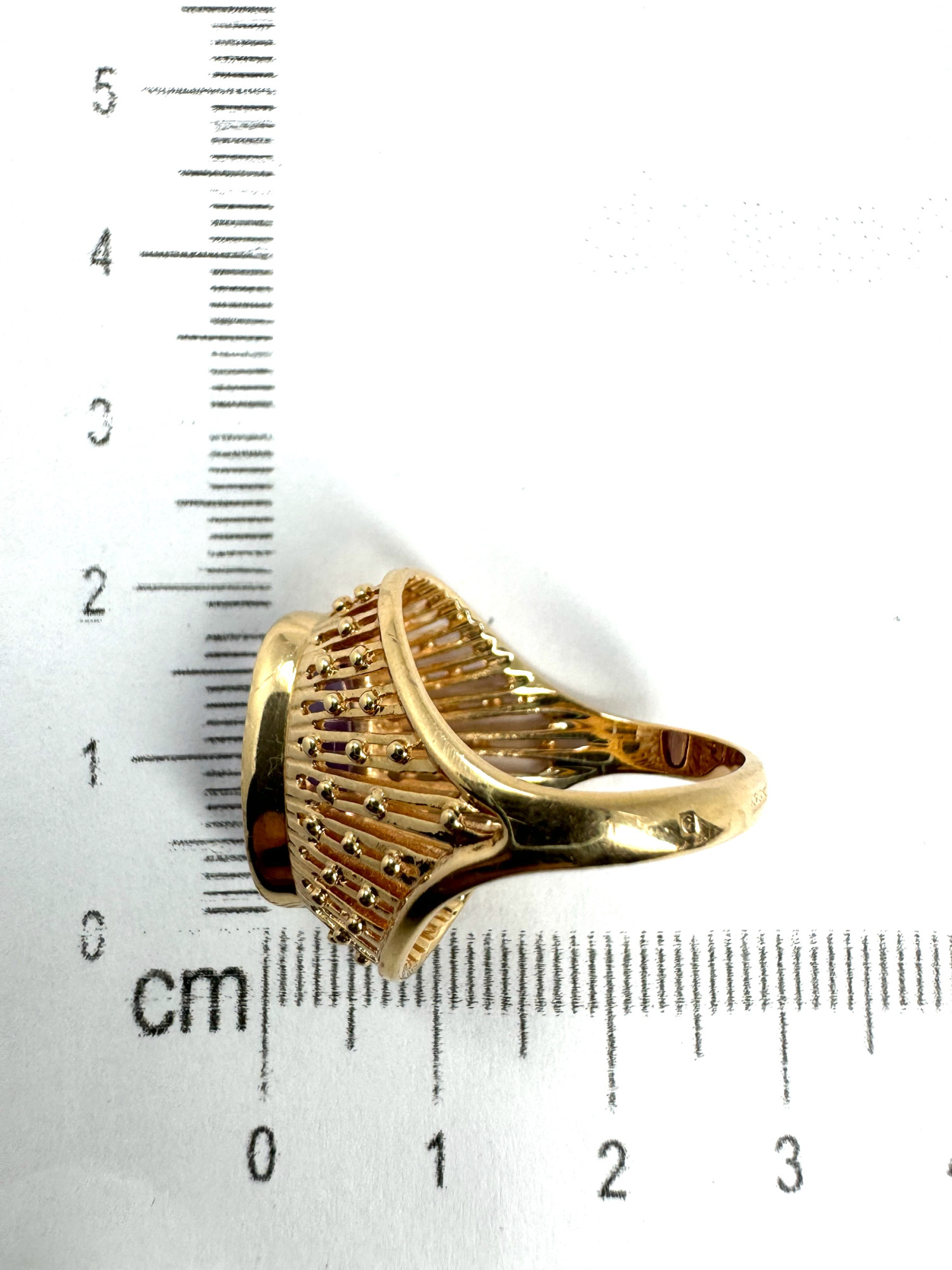 Кольцо из красного золота с аметистом (33745137) 2